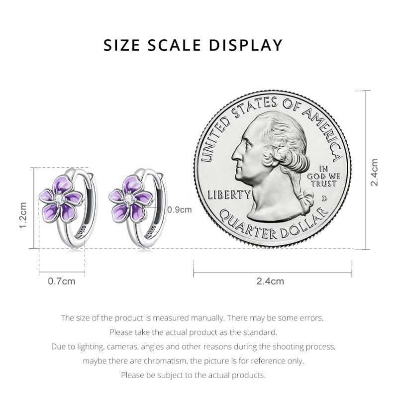 1 Pair Cute Floral Inlay Sterling Silver Zircon Earrings Ear Studs display picture 3