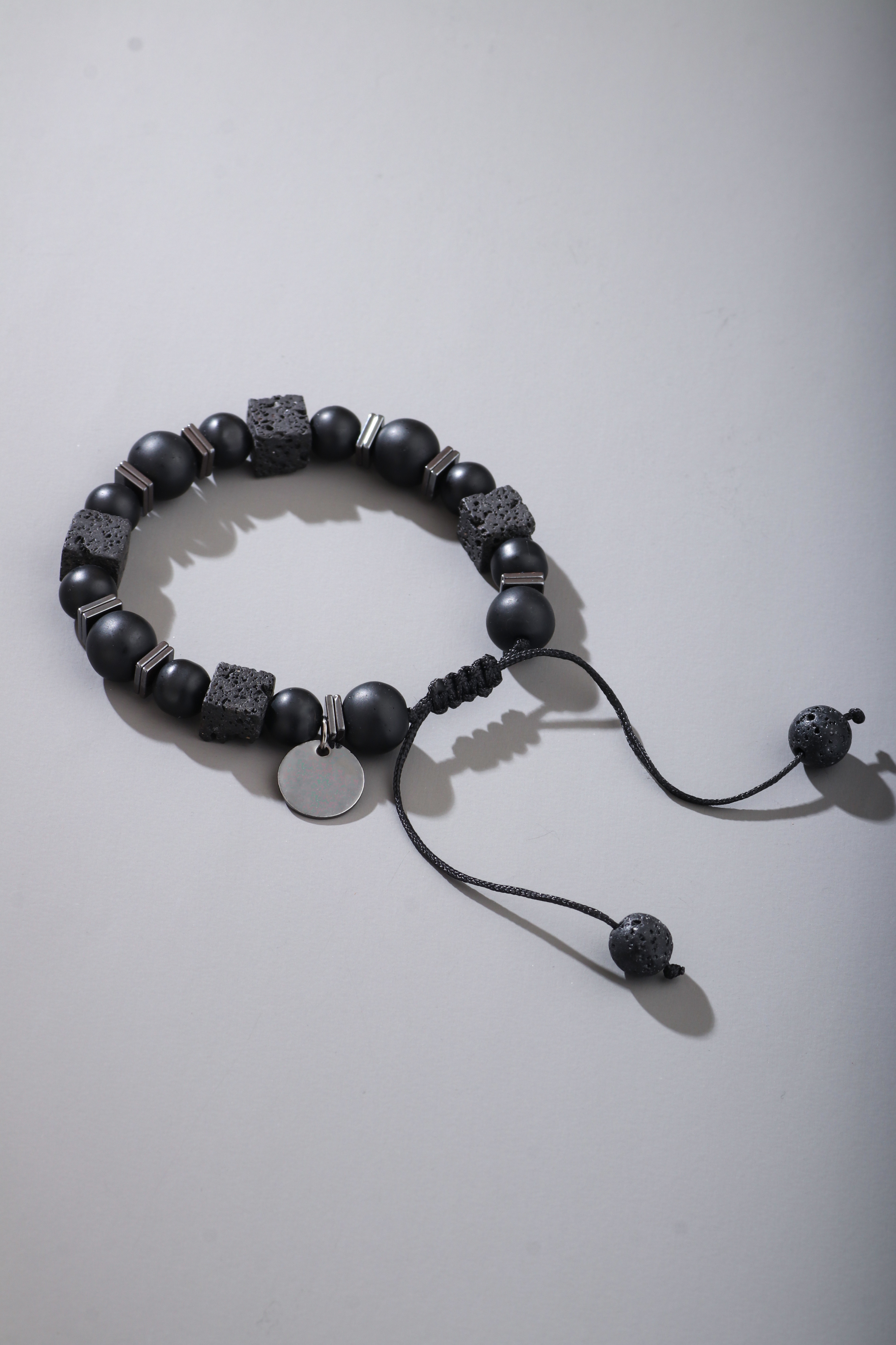 Simple Style Round Stone Gem Beaded Knitting Unisex Bracelets display picture 6