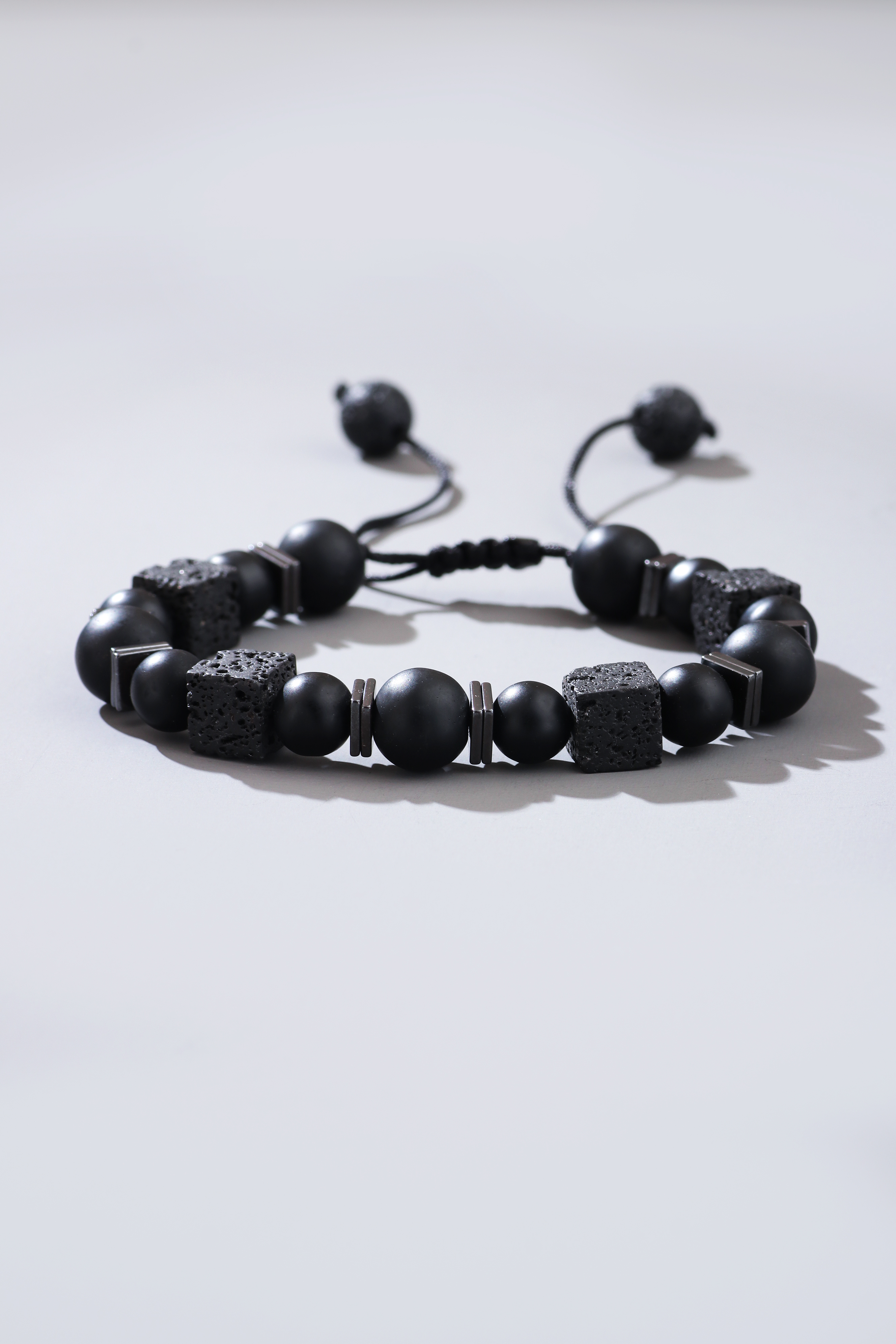 Simple Style Round Stone Gem Beaded Knitting Unisex Bracelets display picture 8