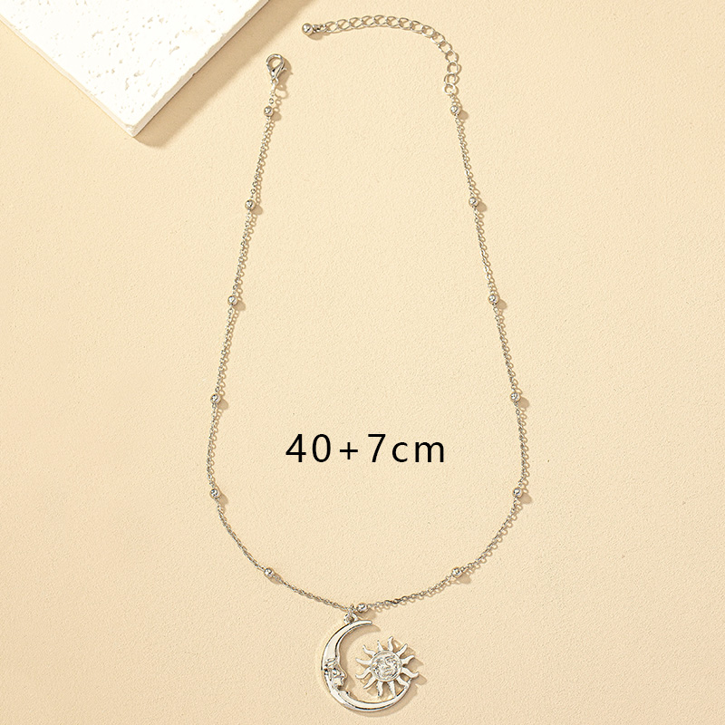 Ig Style Simple Style Sun Moon Alloy Plating Women's Pendant Necklace display picture 5