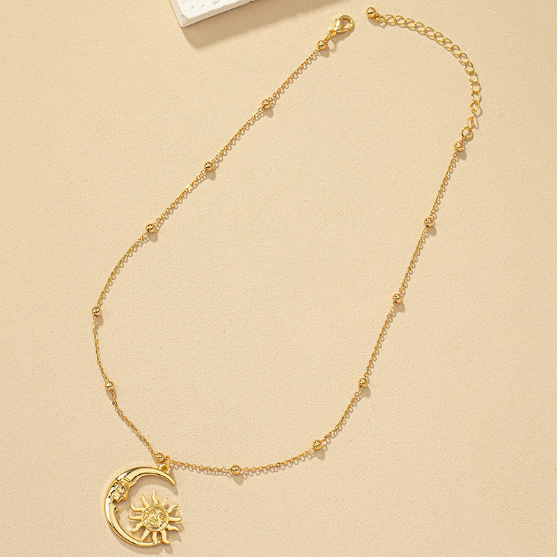 Ig Style Simple Style Sun Moon Alloy Plating Women's Pendant Necklace display picture 6