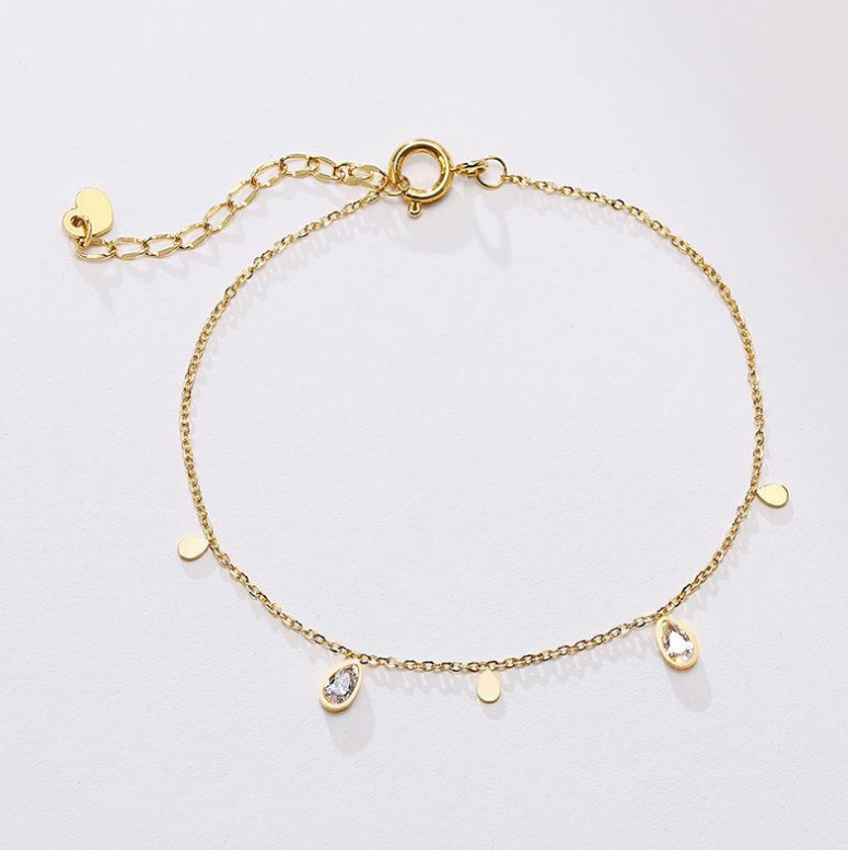 Simple Style Water Droplets Titanium Steel Plating Gold Plated Bangle display picture 2
