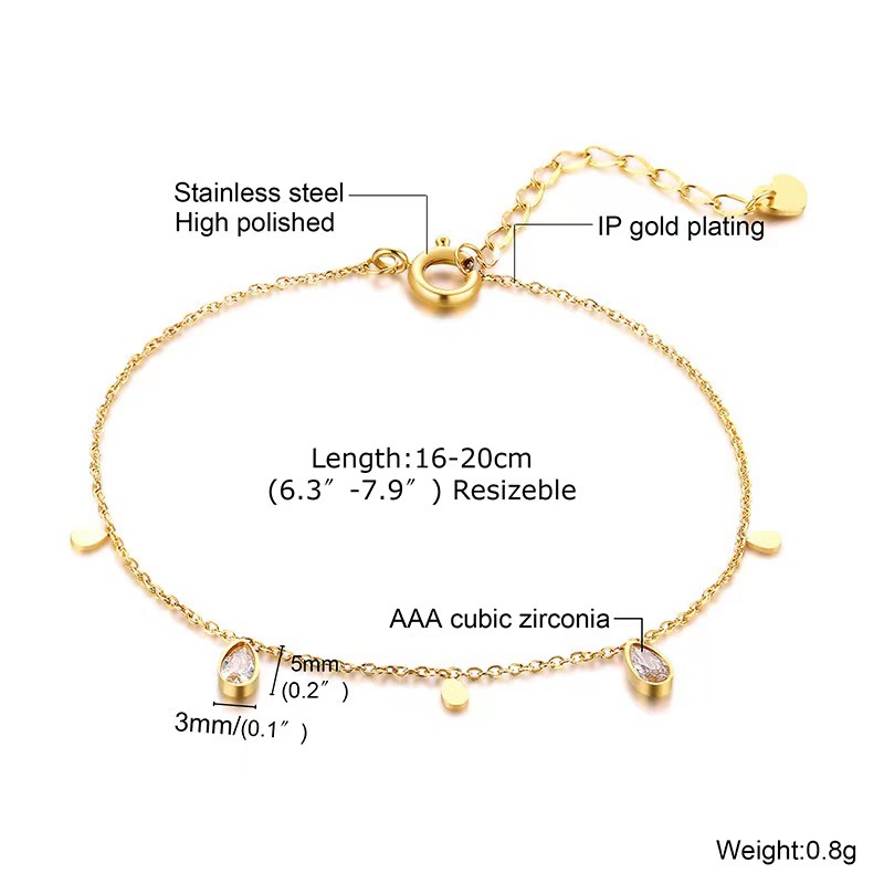 Simple Style Water Droplets Titanium Steel Plating Gold Plated Bangle display picture 5
