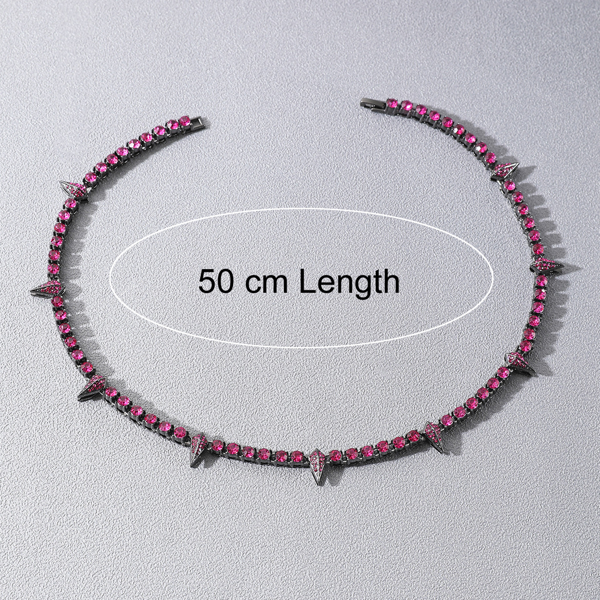 Hip-hop Shiny Solid Color Alloy Inlay Rhinestones Men's Bracelets Necklace display picture 2