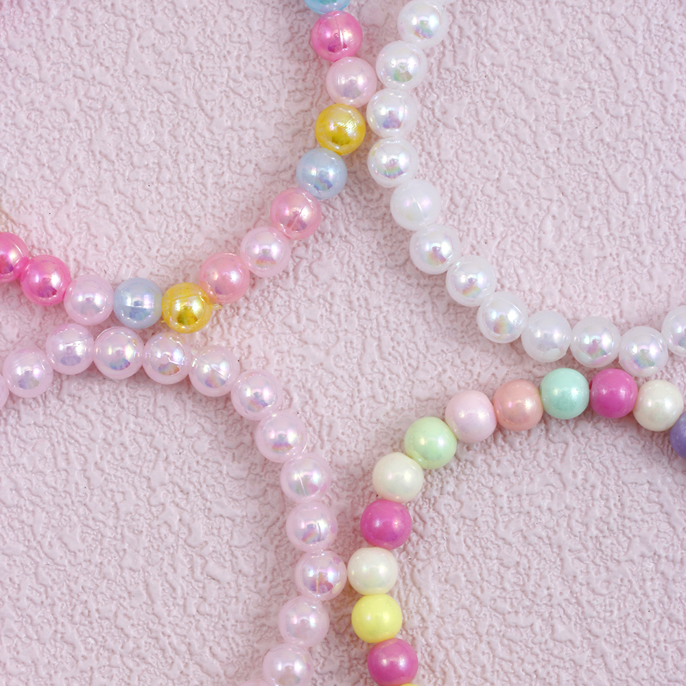 Casual Simple Style Round Beaded Arylic Resin Girl's Bracelets display picture 12