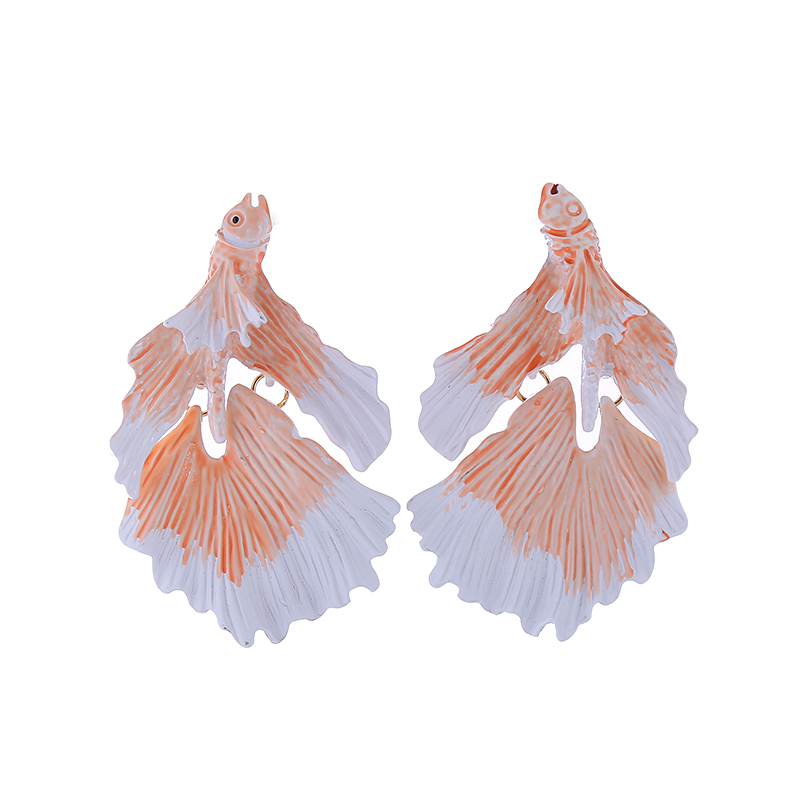 1 Pair Elegant Fish Alloy Drop Earrings display picture 6