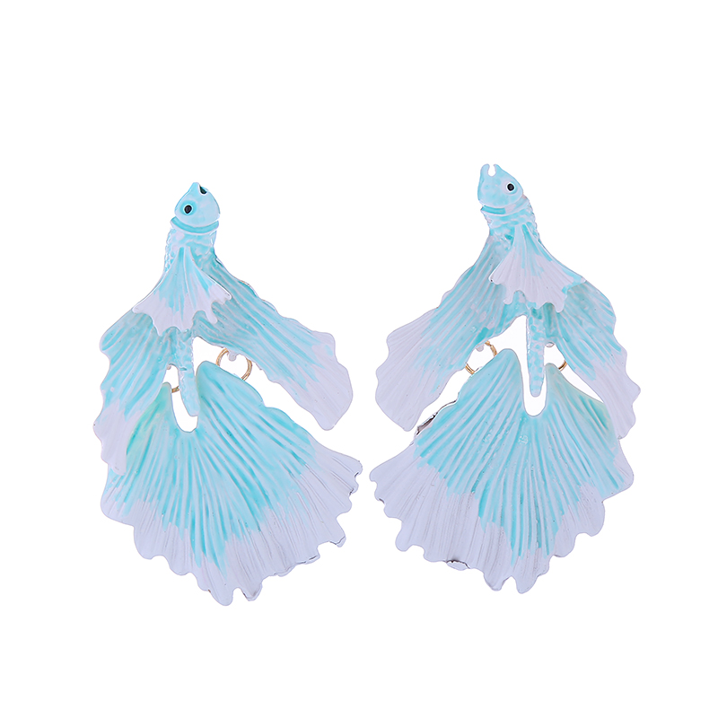 1 Pair Elegant Fish Alloy Drop Earrings display picture 5