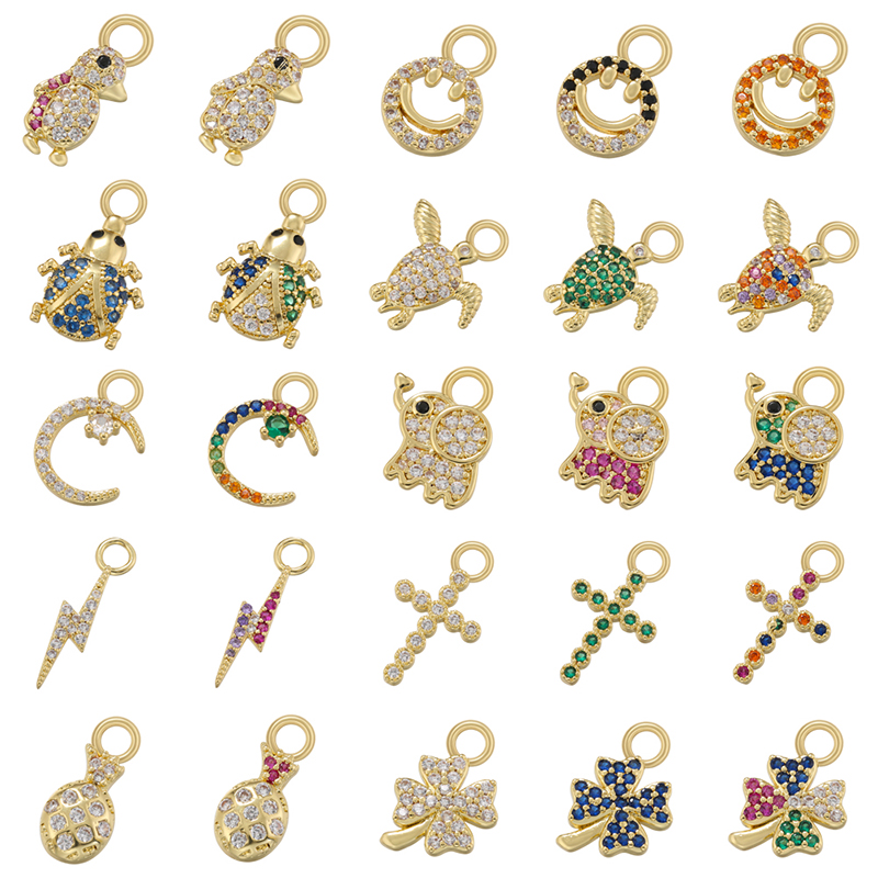 Casual Cute Simple Style Tortoise Animal Bird Copper 18k Gold Plated Zircon Charms In Bulk display picture 2