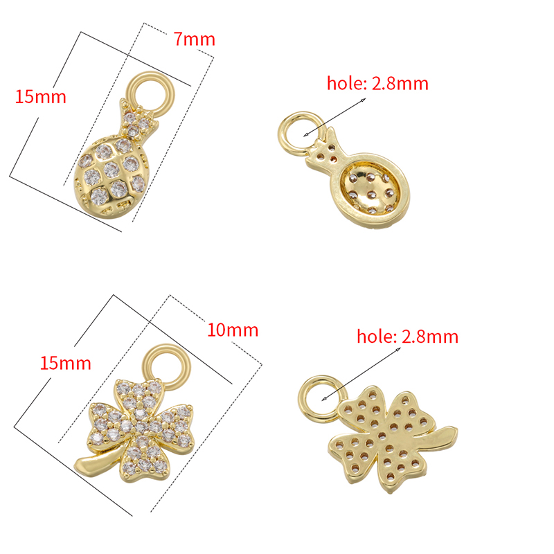 Casual Cute Simple Style Tortoise Animal Bird Copper 18k Gold Plated Zircon Charms In Bulk display picture 3