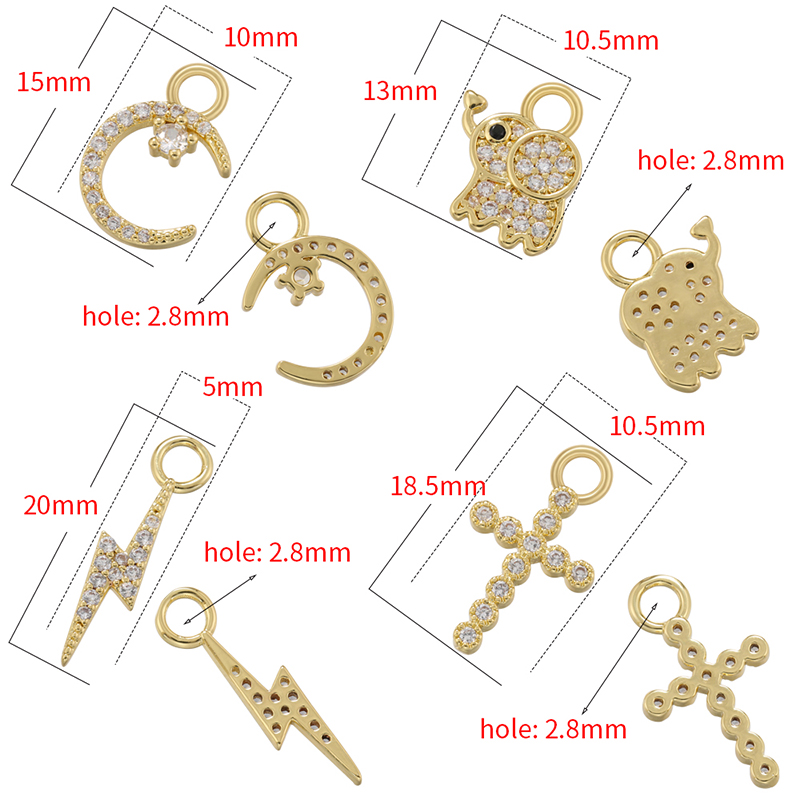 Casual Cute Simple Style Tortoise Animal Bird Copper 18k Gold Plated Zircon Charms In Bulk display picture 5