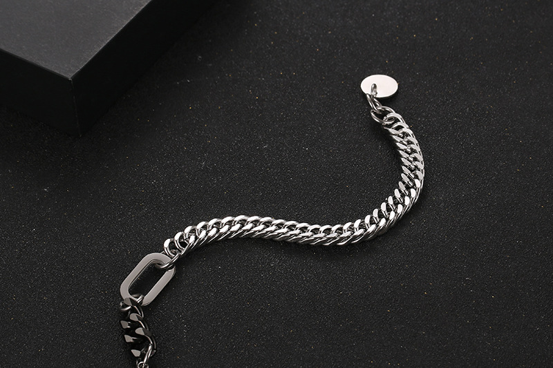 Hip-hop Streetwear Geometric Titanium Steel Men's Bracelets display picture 7
