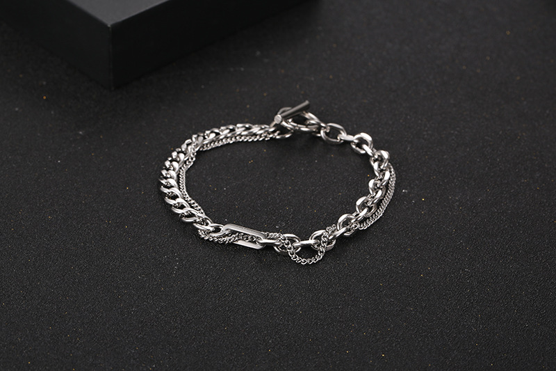 Basic Modern Style Geometric Titanium Steel Bracelets display picture 2