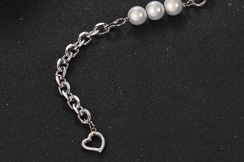 Ig Style Cool Style Heart Shape Titanium Steel Pearl Bracelets display picture 8