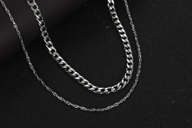 Hip-hop Solid Color Titanium Steel Necklace In Bulk display picture 4
