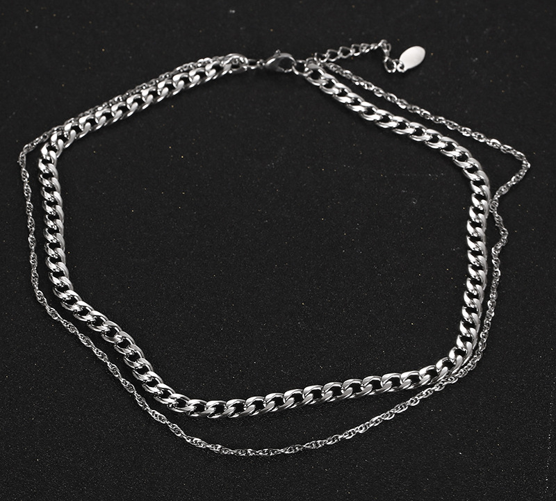 Hip-hop Solid Color Titanium Steel Necklace In Bulk display picture 6