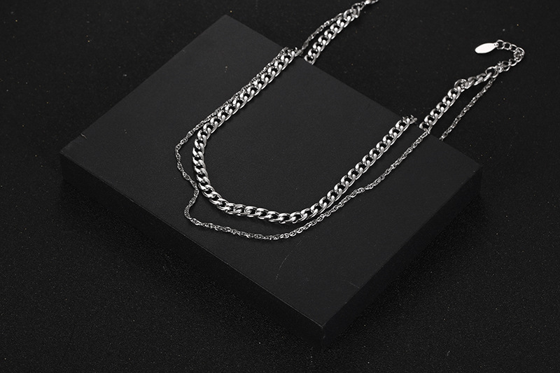 Hip-hop Solid Color Titanium Steel Necklace In Bulk display picture 7
