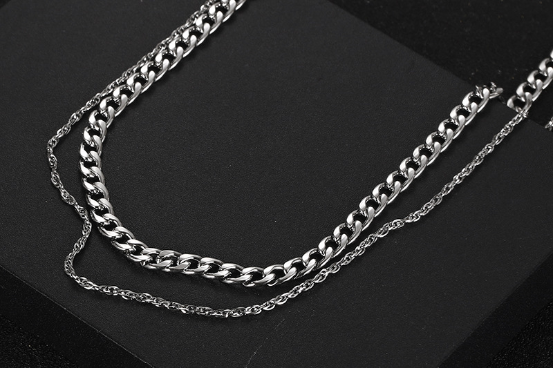 Hip-hop Solid Color Titanium Steel Necklace In Bulk display picture 8