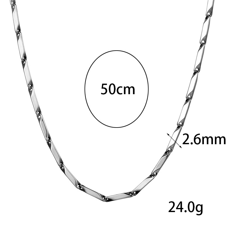 Hip-hop Solid Color Titanium Steel Polishing Chain Women's Necklace display picture 1