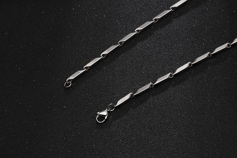 Hip-hop Solid Color Titanium Steel Polishing Chain Women's Necklace display picture 4