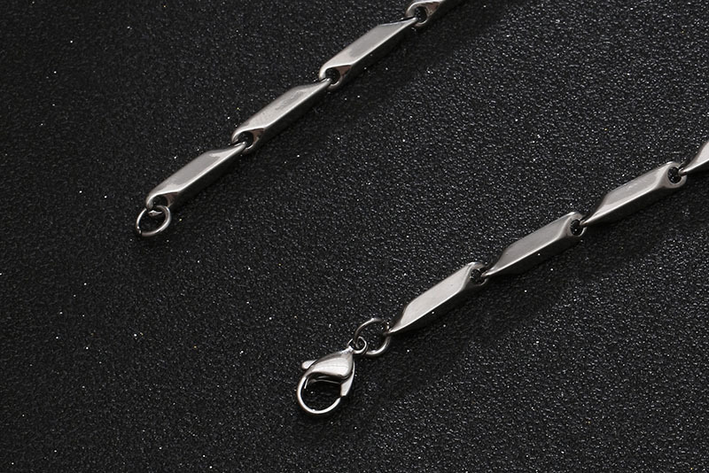 Hip-hop Solid Color Titanium Steel Polishing Chain Women's Necklace display picture 5