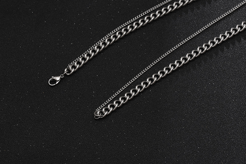 Modern Style Geometric Titanium Steel Chain Unisex Necklace display picture 6
