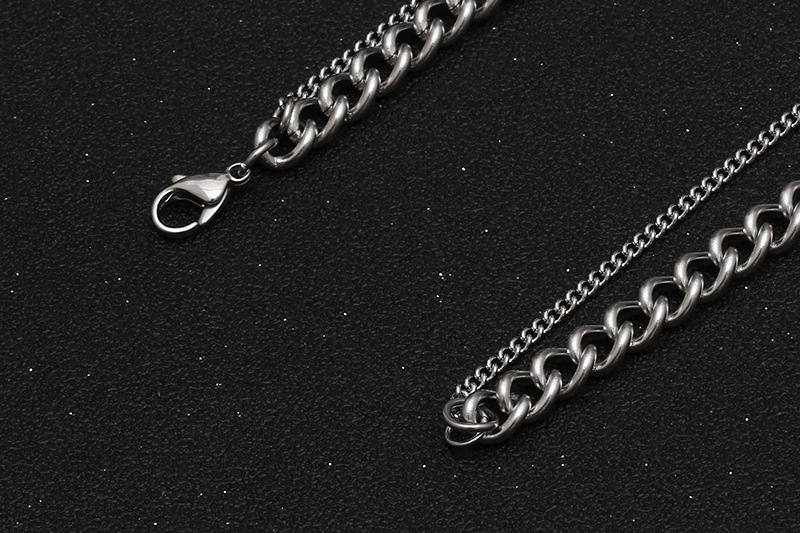 Modern Style Geometric Titanium Steel Chain Unisex Necklace display picture 7