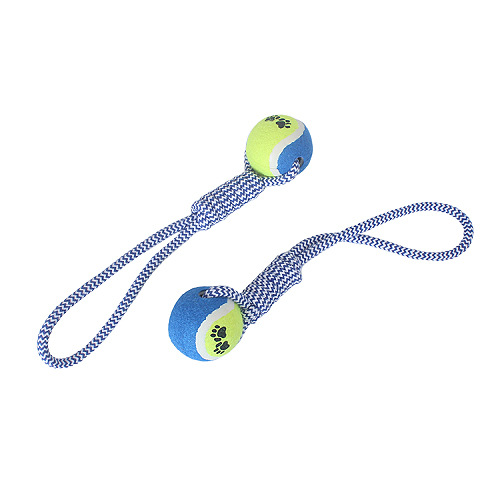 Fashion Cotton Rope Molar Tennis Pets Toy display picture 2