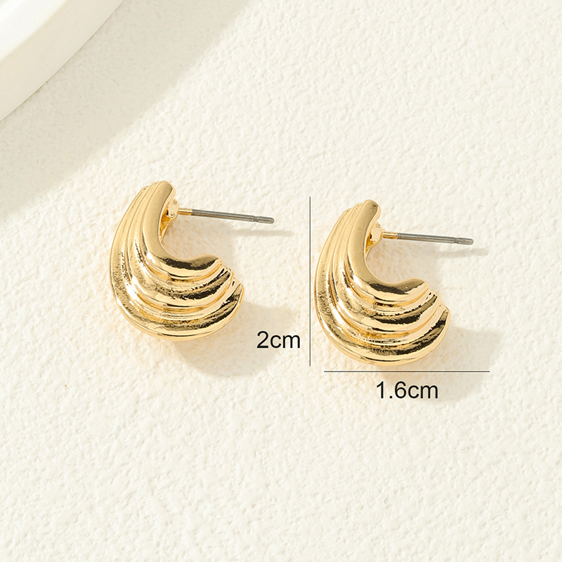 1 Piece Simple Style Solid Color Irregular Alloy Ear Studs display picture 4