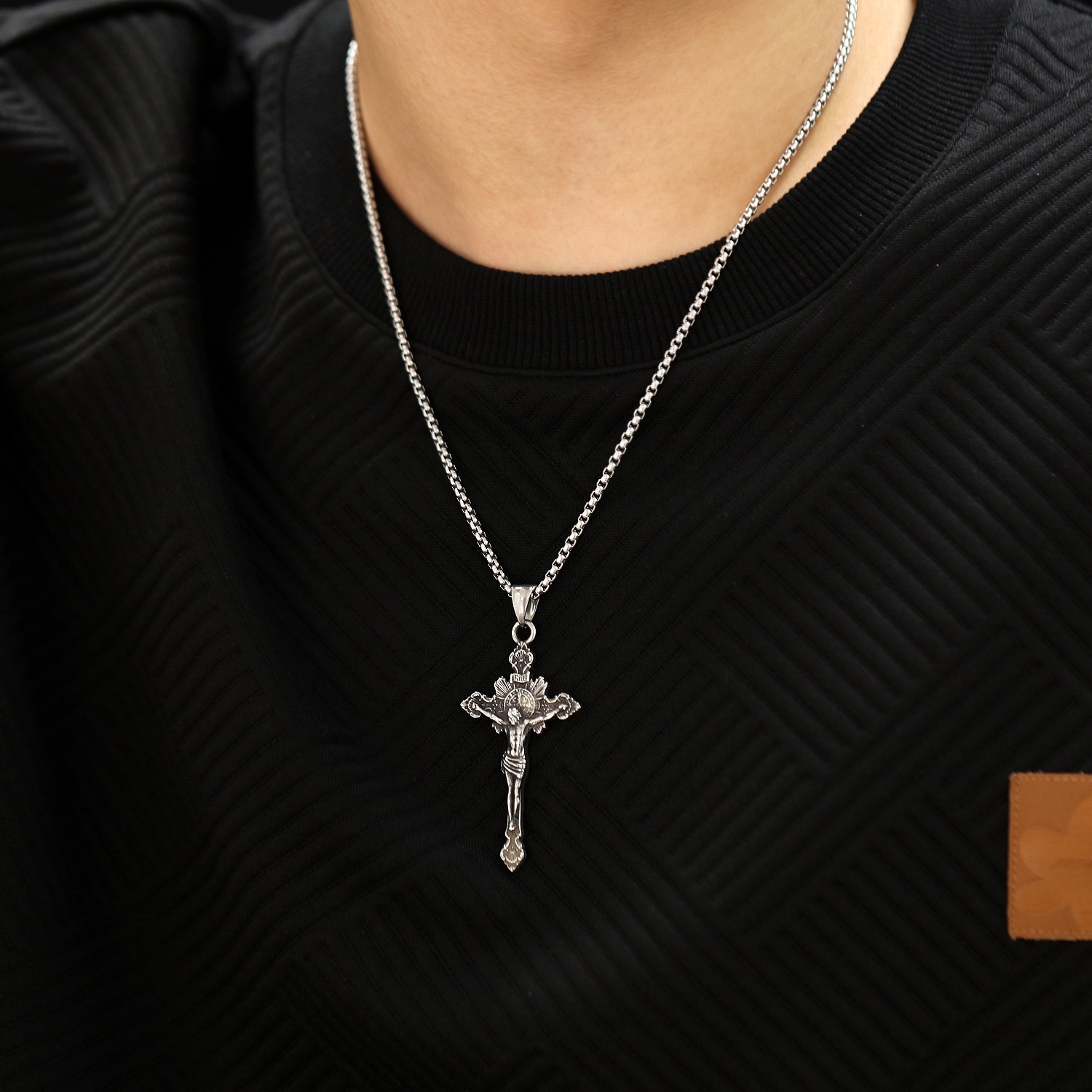 Hip-Hop Vintage Style Cross 304 Stainless Steel Men'S Pendant Necklace display picture 2
