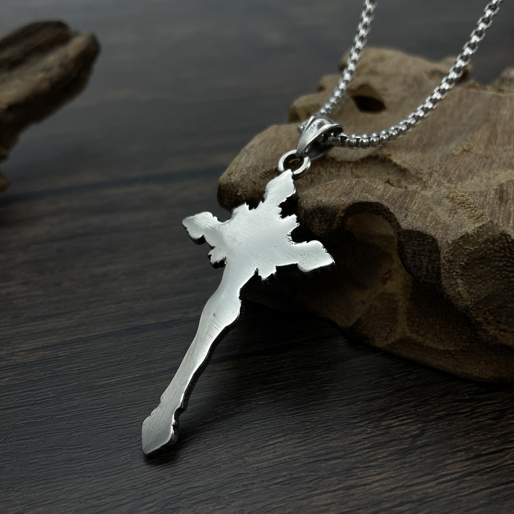 Hip-Hop Vintage Style Cross 304 Stainless Steel Men'S Pendant Necklace display picture 7