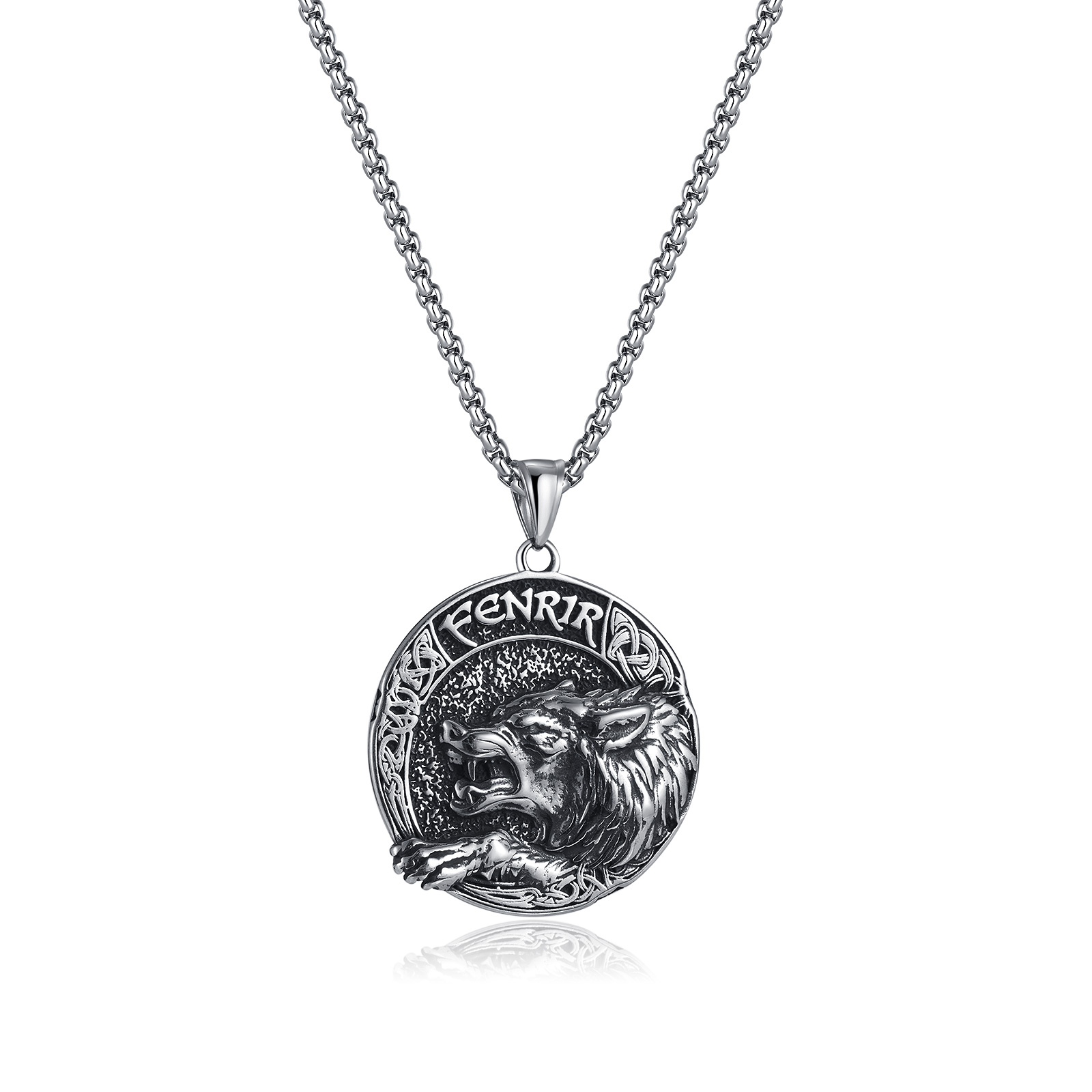 Hip-Hop Wolf 304 Stainless Steel Men'S Pendant Necklace display picture 1
