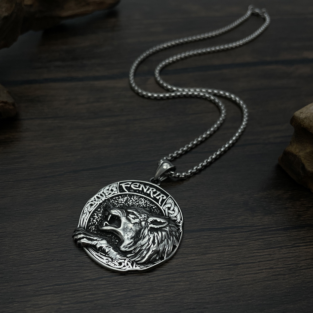 Hip-Hop Wolf 304 Stainless Steel Men'S Pendant Necklace display picture 9