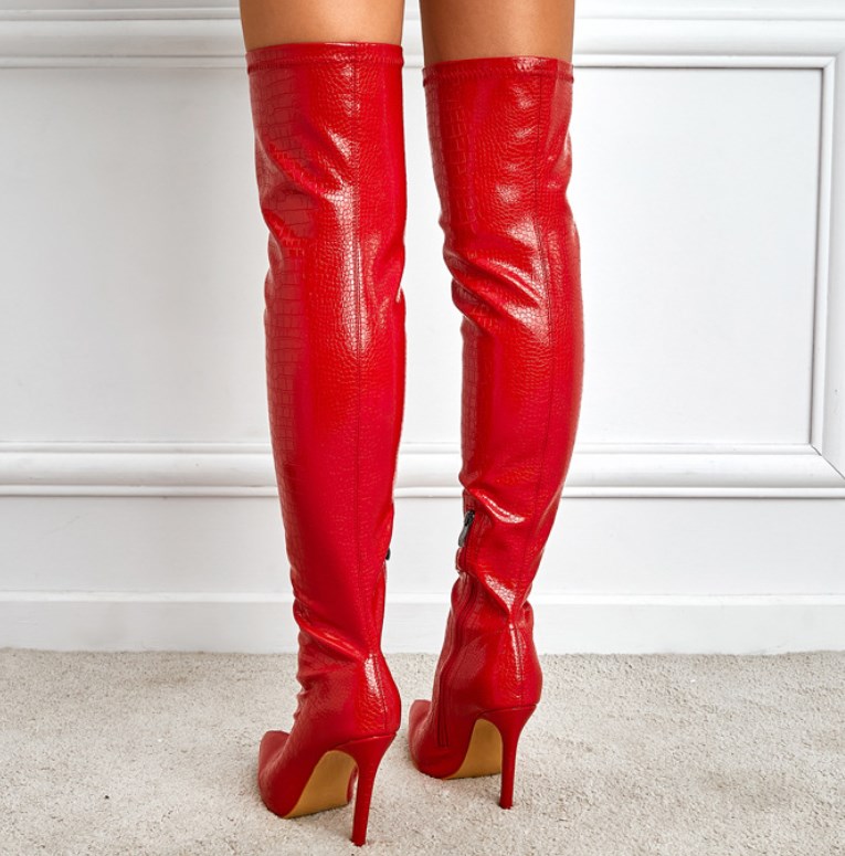 Women's Streetwear Solid Color Point Toe Over-knee Boots display picture 4