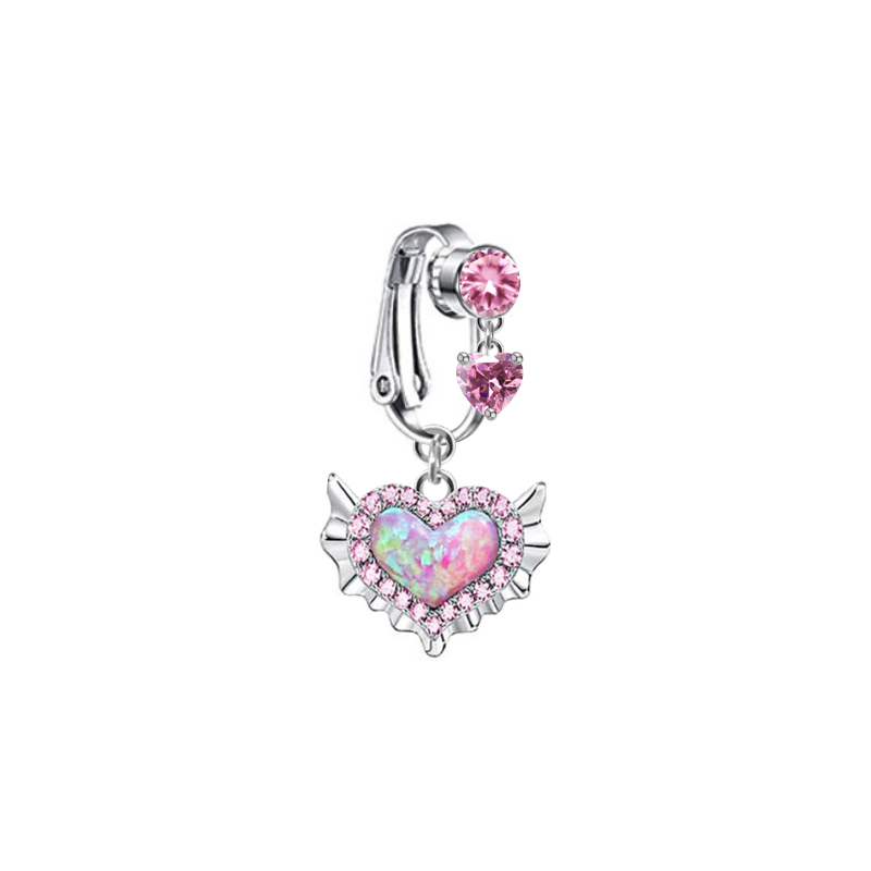 Cute Wedding Bridal Star Heart Shape Stainless Steel Alloy Copper Plating Inlay Artificial Crystal Agate Zircon 14k Gold Plated Silver Plated Belly Ring display picture 71