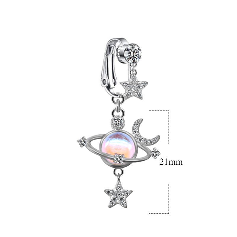 Cute Wedding Bridal Star Heart Shape Stainless Steel Alloy Copper Plating Inlay Artificial Crystal Agate Zircon 14k Gold Plated Silver Plated Belly Ring display picture 68