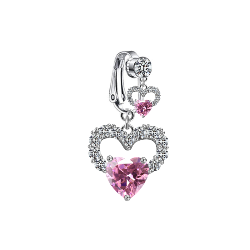 Cute Wedding Bridal Star Heart Shape Stainless Steel Alloy Copper Plating Inlay Artificial Crystal Agate Zircon 14k Gold Plated Silver Plated Belly Ring display picture 61
