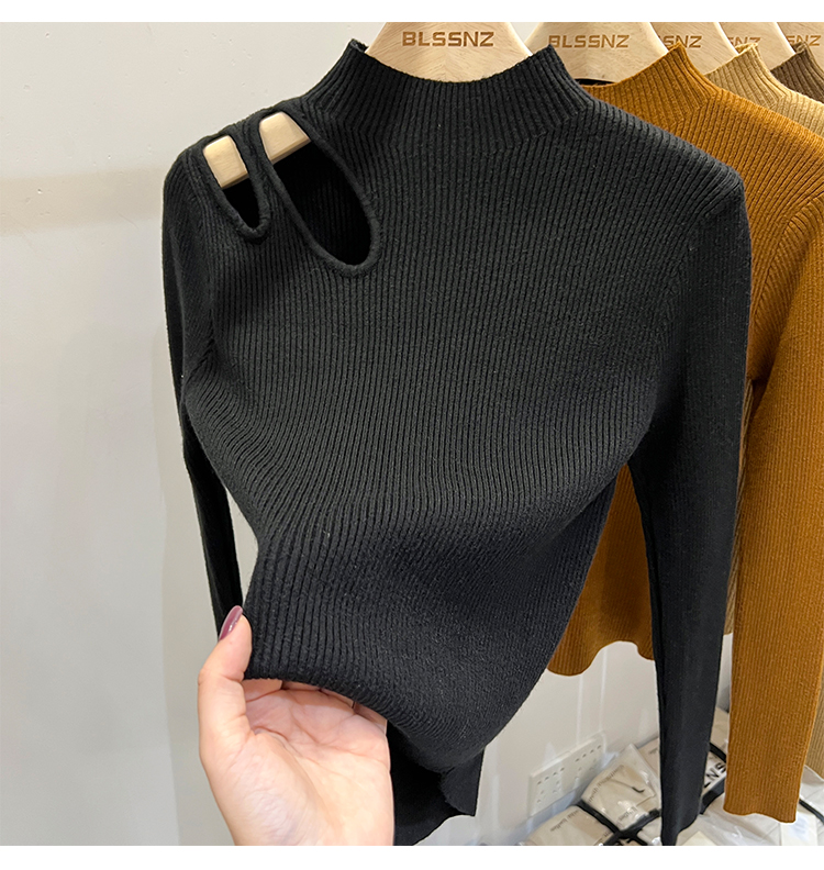Women's Sweater Long Sleeve Sweaters & Cardigans Hollow Out Casual Solid Color display picture 3