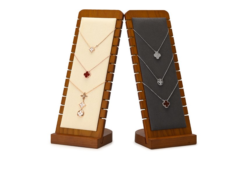 Wholesale Jewelry Basic Retro Geometric Solid Wood Jewelry Rack display picture 1