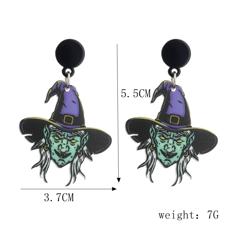 1 Pair Fashion Halloween Pattern Arylic Drop Earrings display picture 4
