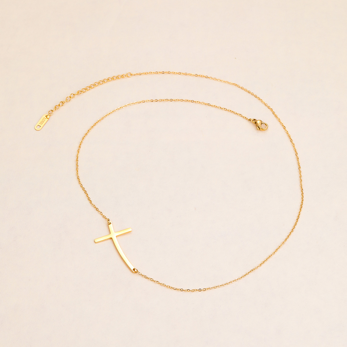 Acier Inoxydable 201 Plaqué Or 18K Décontractée Style Moderne Style Simple Placage Traverser Collier display picture 9