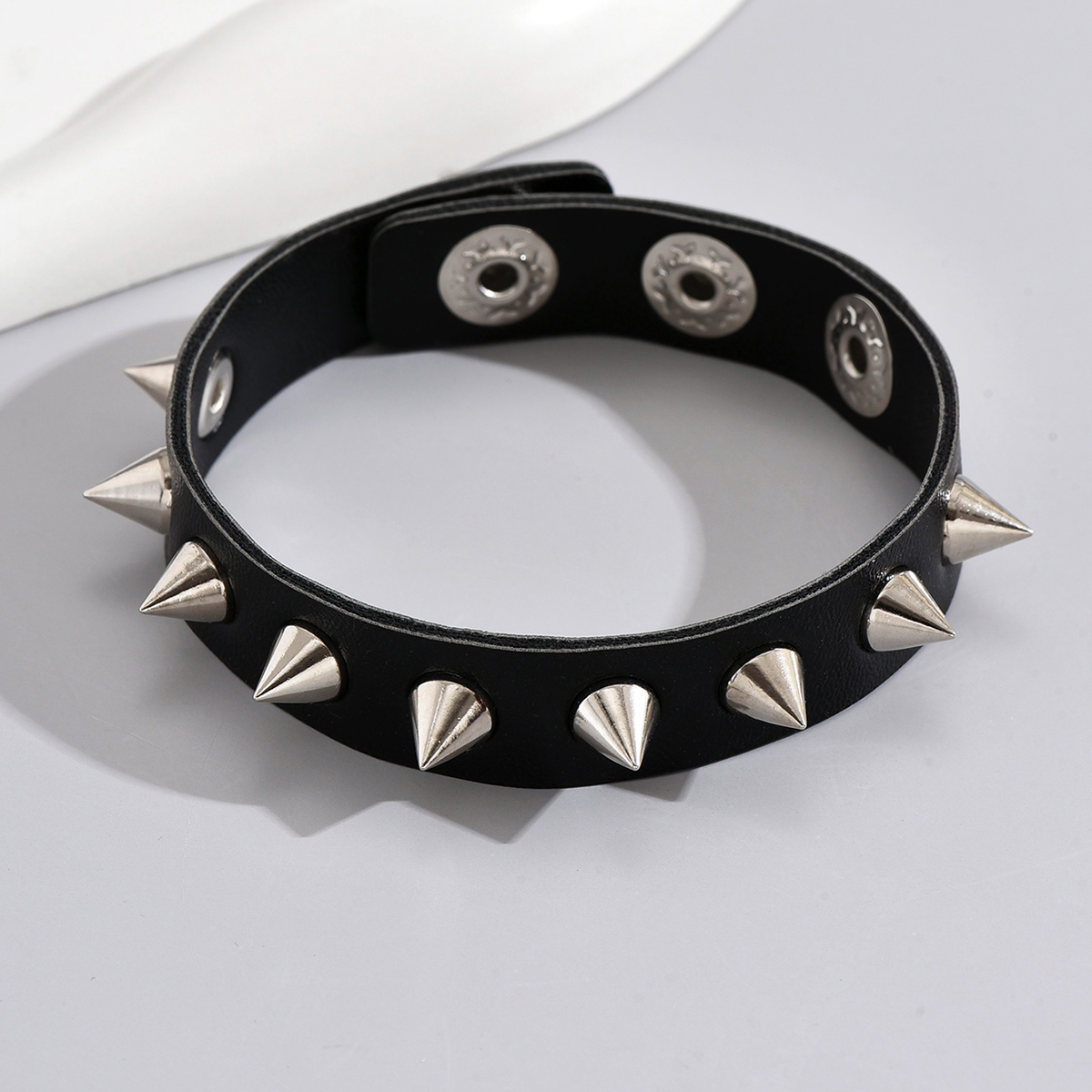 Punk Solid Color Suede Metal Women's Bracelets display picture 9