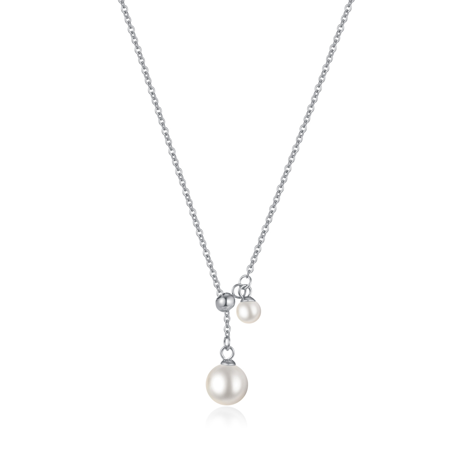 Acier Au Titane Style IG Style Simple Géométrique Perles Artificielles Collier display picture 1
