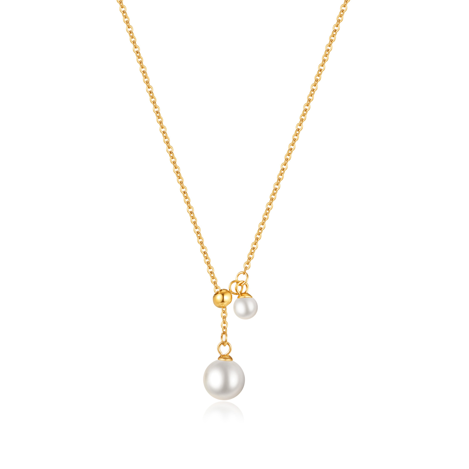 Titan Stahl IG-Stil Einfacher Stil Geometrisch Künstliche Perlen Halskette display picture 2