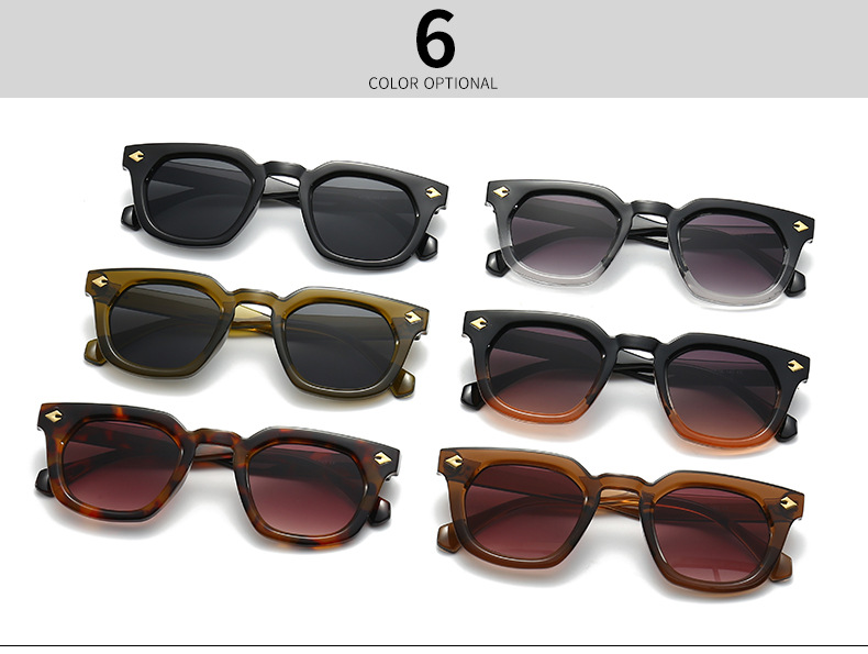 Simple Style Gradient Color Leopard Pc Square Full Frame Women's Sunglasses display picture 3