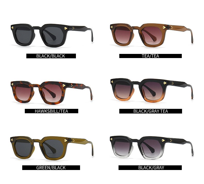 Simple Style Gradient Color Leopard Pc Square Full Frame Women's Sunglasses display picture 5