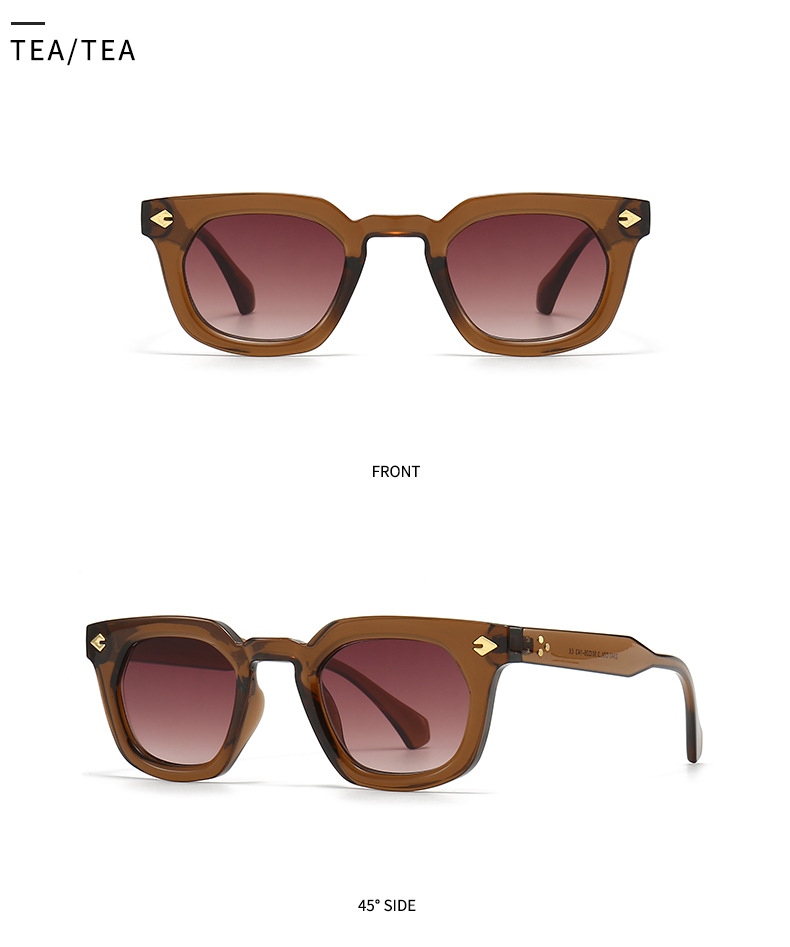 Simple Style Gradient Color Leopard Pc Square Full Frame Women's Sunglasses display picture 8