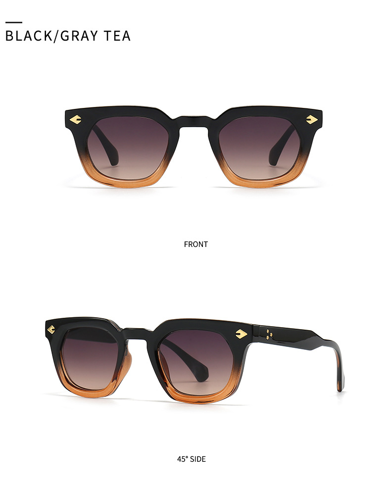 Simple Style Gradient Color Leopard Pc Square Full Frame Women's Sunglasses display picture 12