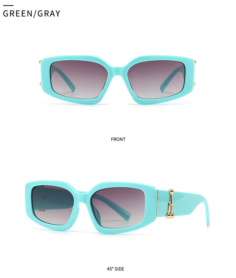 Simple Style Gradient Color Ac Square Full Frame Women's Sunglasses display picture 13