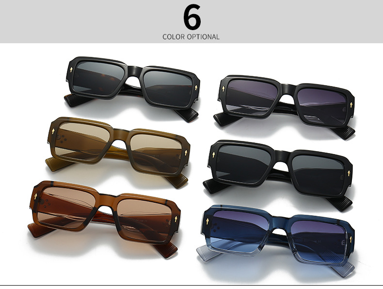 Simple Style Solid Color Resin Square Full Frame Glasses display picture 2
