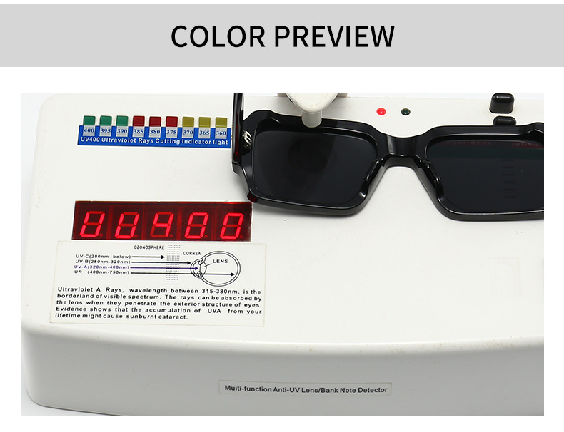 أسلوب بسيط اللون الصامد مادة صمغية مربع اطار كامل نظارات display picture 3